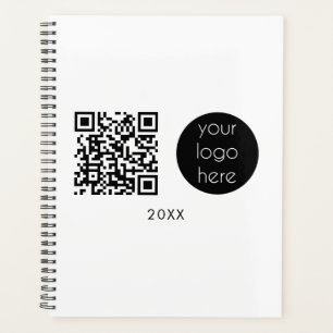 Agenda Logotipo comercial profissional Código QR e texto