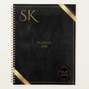 Agenda Logotipo da empresa Black and Dourado Luxury