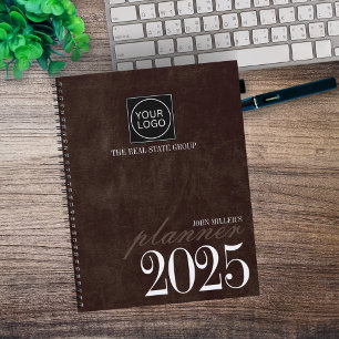 Agenda Logotipo da empresa Brown Custom Business Organize