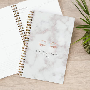 Agenda Logotipo de Beleza Dourada para Marble e Rosa