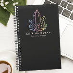 Agenda Logotipo de negócios do Gemstone Rainbow Quartz Cr<br><div class="desc">Mostre seu estilo único com este planejador personalizado de cristal de quartzo arco-íris gemstone. Perfeito para as mulheres no negócio de design de joias, este planejador combina cores vibrantes com funcionalidade prática. O belo trabalho de arte de cristal de quartzo arco-íris adiciona um toque de elegância e criatividade à sua...</div>