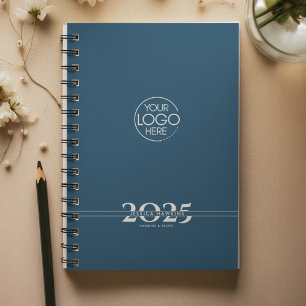 Agenda Logotipo de texto sobreposto azul real semanal