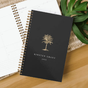 Agenda Logotipo Dourado da árvore de palma