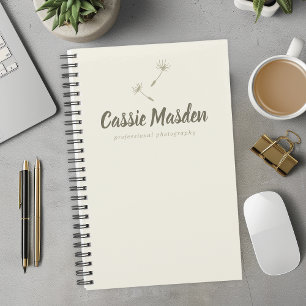 Agenda Logotipo Empresarial Botânico Rústico de Semente d