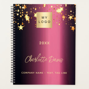 Agenda Logotipo empresarial estrelas douradas da Borgonha