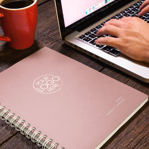 Agenda Logotipo Moderno Clássico Dusty Rosa Semanal