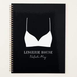 Agenda Logotipo moderno da Boutique Lingerie branca-luxo