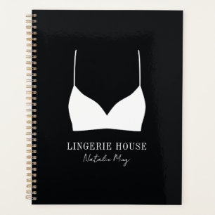 Agenda Logotipo moderno da Boutique Lingerie branca-luxo