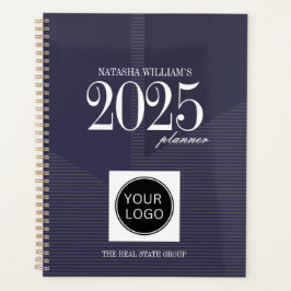 Agenda Logotipo Personalizado de Empresa Profissional Azu