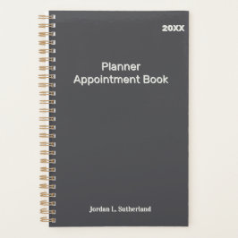 Agenda Logotipo Personalizado Minimalista Elegante Cinza 
