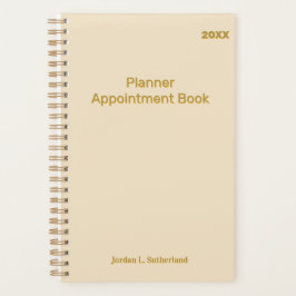 Agenda Logotipo Personalizado Minimalista Elegante Marfim