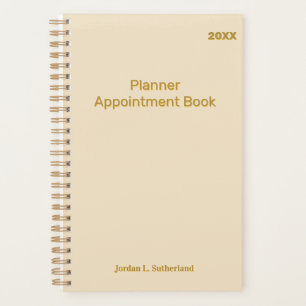 Agenda Logotipo Personalizado Minimalista Elegante Marfim
