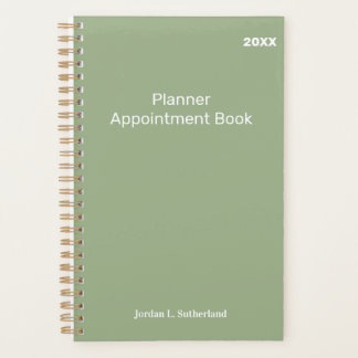 Agenda Logotipo Personalizado Minimalista Elegante Verde