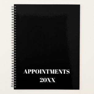 Agenda Logotipo preto e branco monograma iniciais negócio