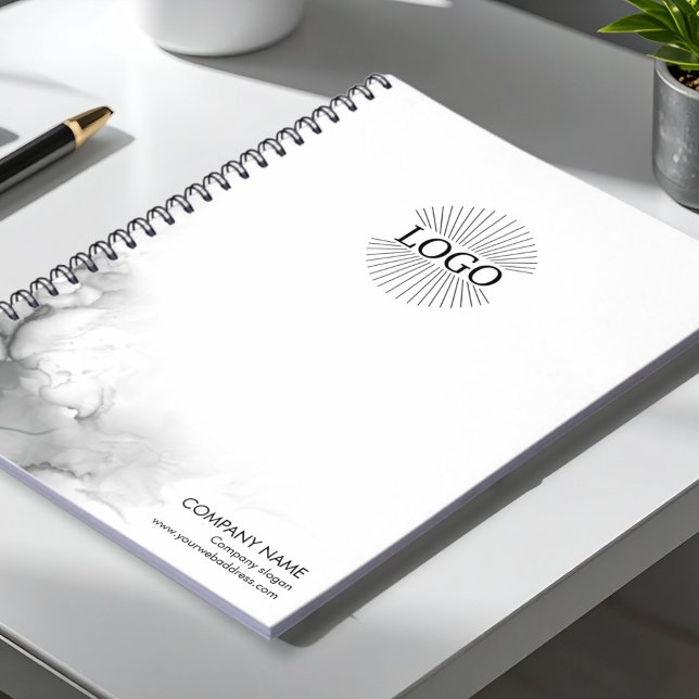 Agenda Logotipo preto e branco personalizado (Criador carregado)
