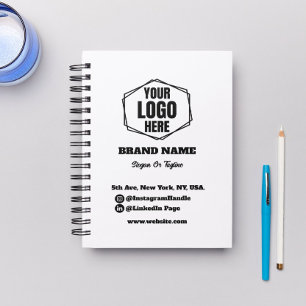 Agenda Logotipo preto e branco personalizado para empresa