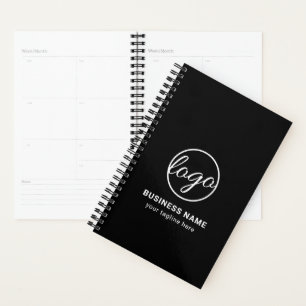 Agenda Logotipo Promocional Personalizado Preto Empresa