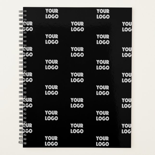 Agenda Logotipo simples de repetição | Preto (Frente)