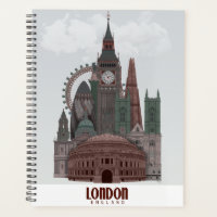 Londres em Nuvens Vermelho e Verde