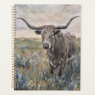 Agenda "Longhorn" pintado à mão
