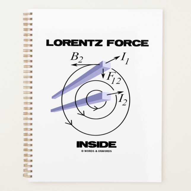Agenda Lorentz Force Dentro Eletromagnetismo Humor (Frente)