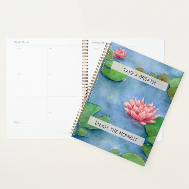 Agenda Lotus flower watercolor (Exibição)