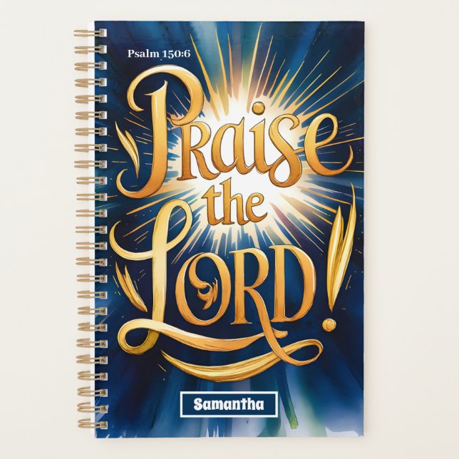 Agenda Louvado Personalizado Pelo Senhor Vintage Christia (Frente)