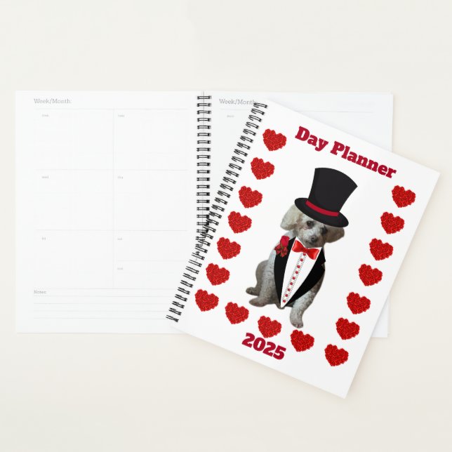 Agenda Love My Poodle Day Planner 2025 (Exibição)