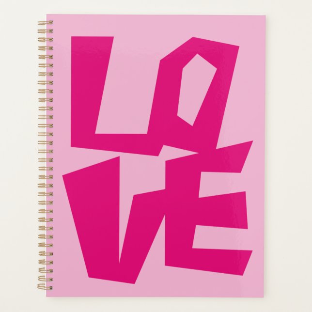 Agenda Love Planner Pink Preppy Cool Y2K Deisgn (Frente)