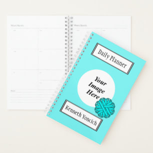 Agenda Lt Blue / Teal Flower Ribbon por Kenneth Yoncich