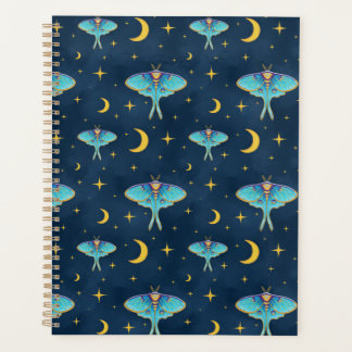 Agenda Luna Moth Celestial Moons & Stars Marinho