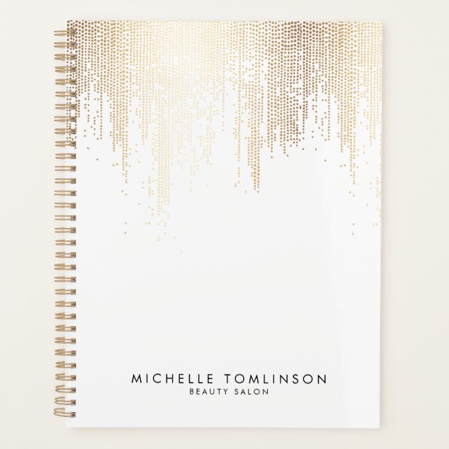 Agenda Luxe Faux Dourado Confetti - Livro de Nomeação (Frente)