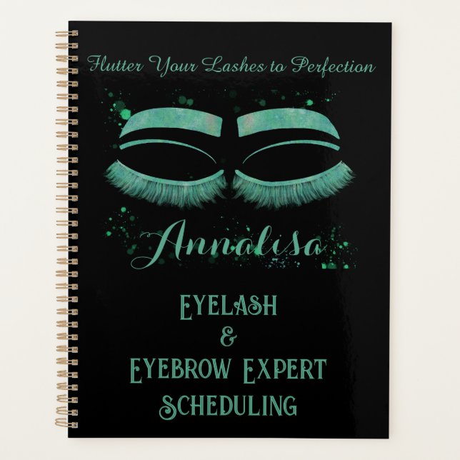 Agenda Lúxo Aquarela Eyelash & Brow Beauty,Mint Green (Frente)