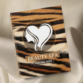 Agenda Luxury Beauty Spa Logo Elegant Tiger Print Salon 