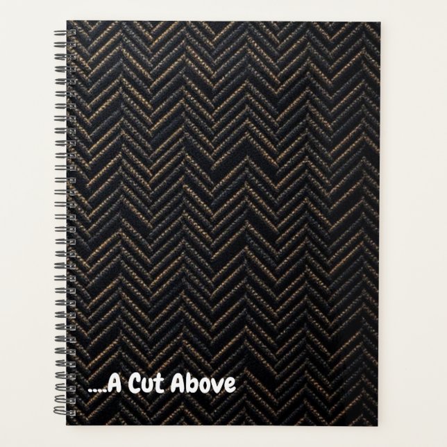 Agenda Luxury Brand Herringbone | Subtle Foil Pinstripe (Frente)