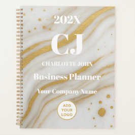 Agenda Luxury Gold Marble Business Personalized 2026