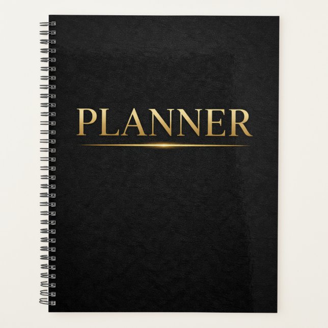 Agenda Luxury Gold Planner with Glow Line (Frente)