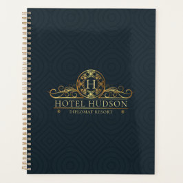 Agenda Lúxury Hotel Stationery Dourado Monograma