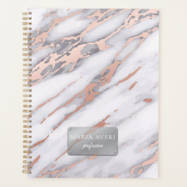 Agenda Luxury Marble Rosa Dourado Metalbusiness