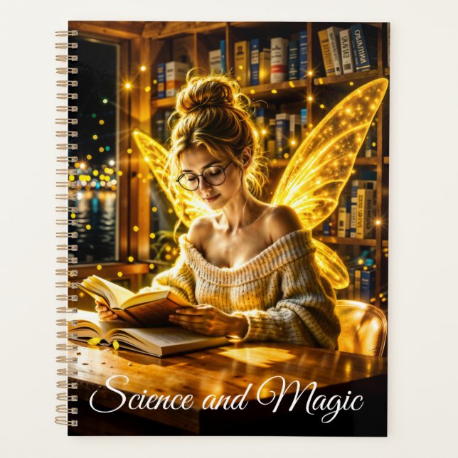 Agenda Luz mágica de leitura da fada de fada bonita (Frente)