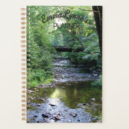 Agenda Luz Solar Personalizada Em Fluxo De Montanha De Ág