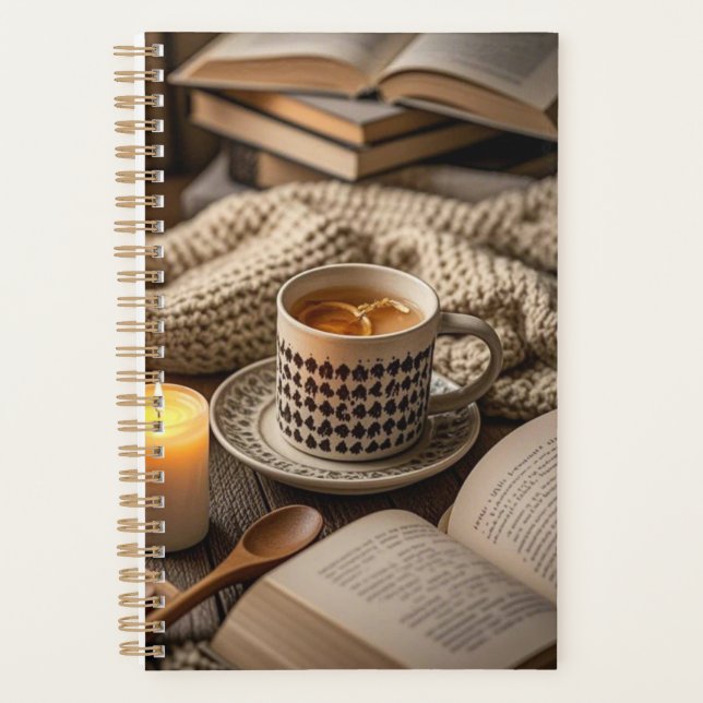 Agenda Luzes das velas quentes de Boho Cozy (Frente)