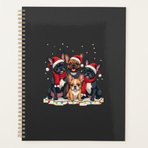 Agenda Luzes de Natal Bulldogs Franceses Cachorro Xmas Fr