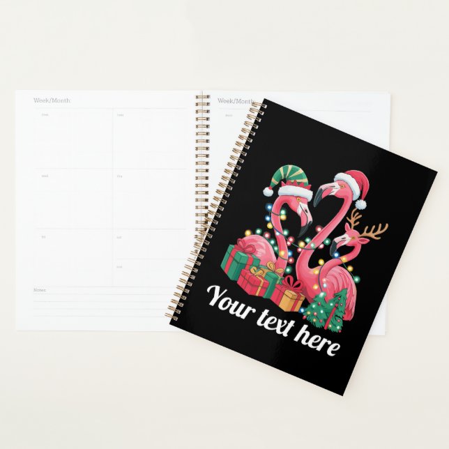 Agenda Luzes de Natal Personalizadas de Palma de Flamingo (Exibição)