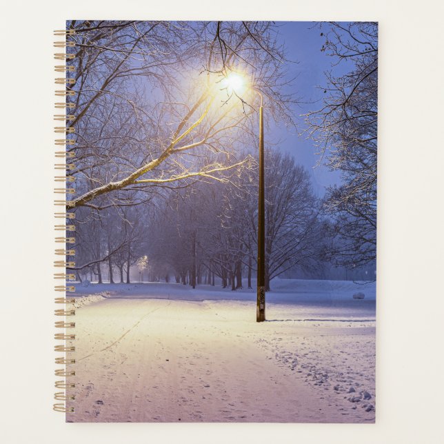Agenda Luzes de rua e cobertas de neve (Frente)