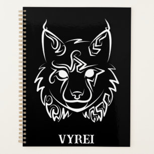Agenda Lynx Tribal Preto e Branco
