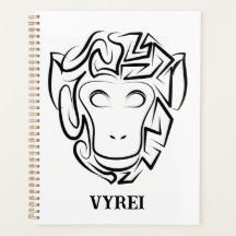 Macaco preto e branco tribal