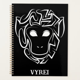 Agenda Macaco preto e branco tribal