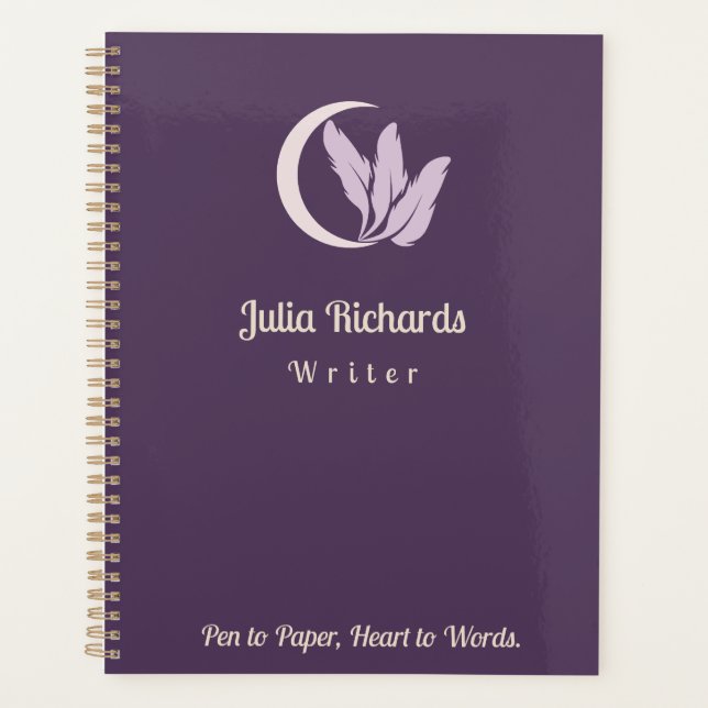 Agenda Macarão Roxo do Escritor (Frente)