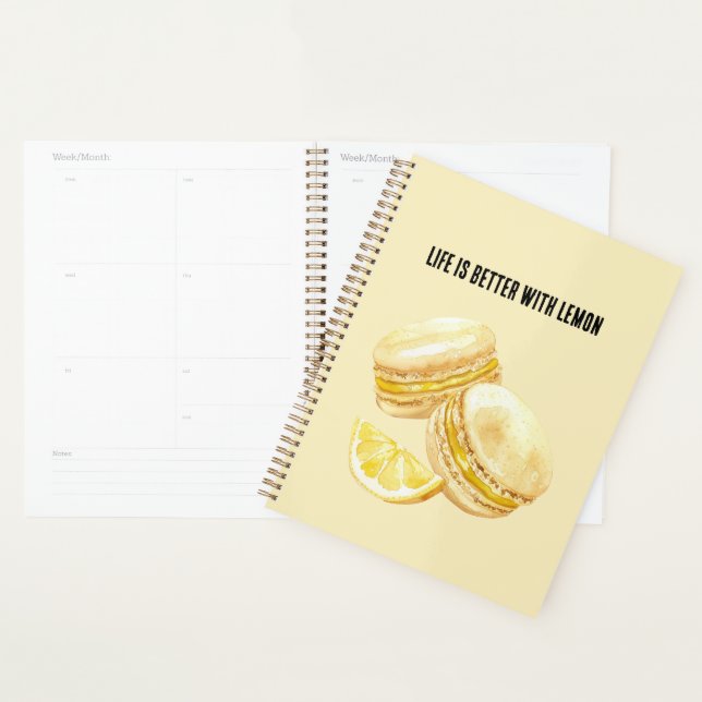 Agenda Macarons Amarelo Limão (Exibição)